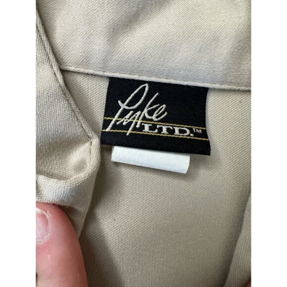 Pyke LTD Womens Tan Jacket Small full zipper‎ polyester pockets lightweight - Picture 4 of 8